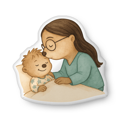 Goodnight Kiss, Mommy and Baby Otter - Pillow