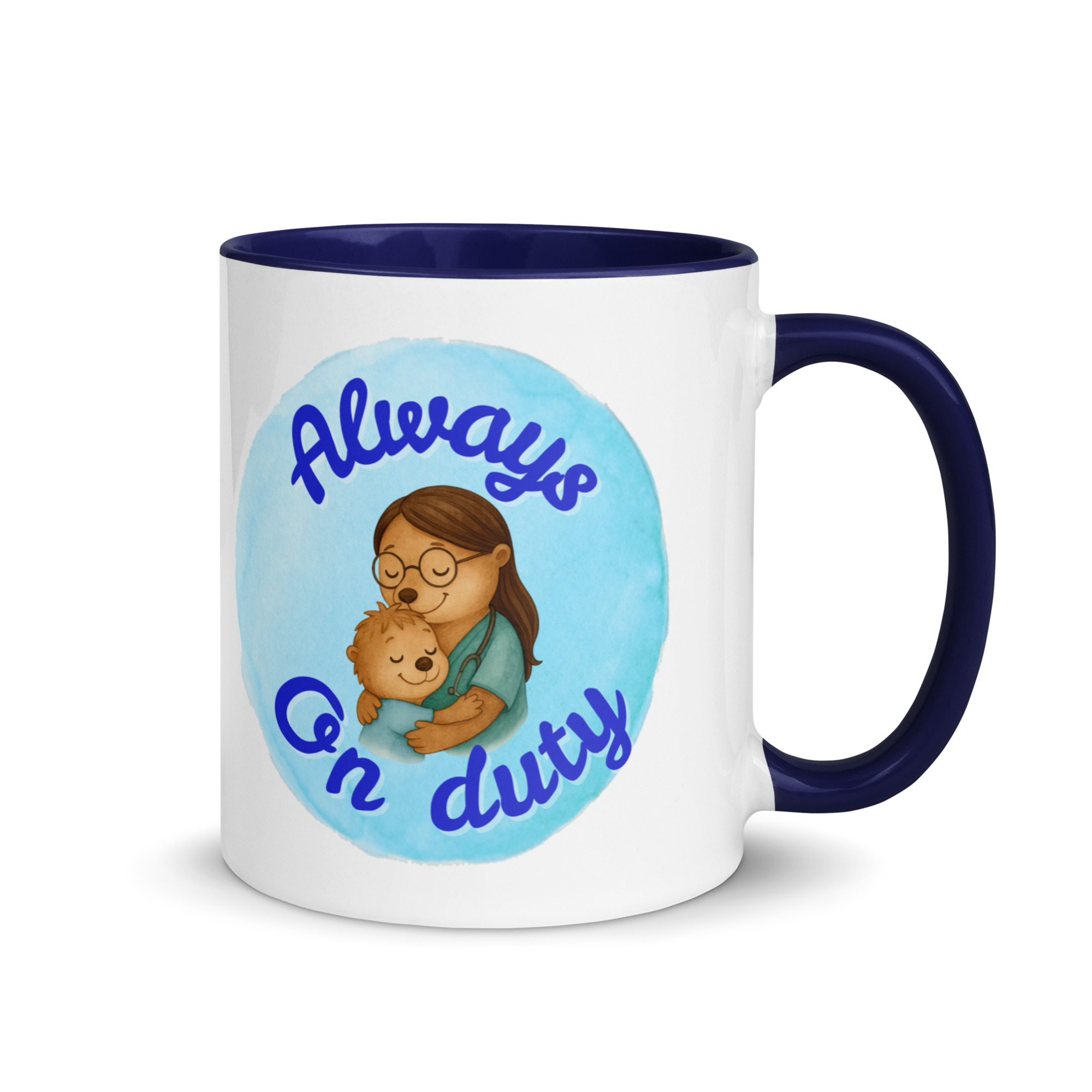 Nurse Mommy, Always on Duty - Mug with Color Inside - Nurse mommy gift - Image 19