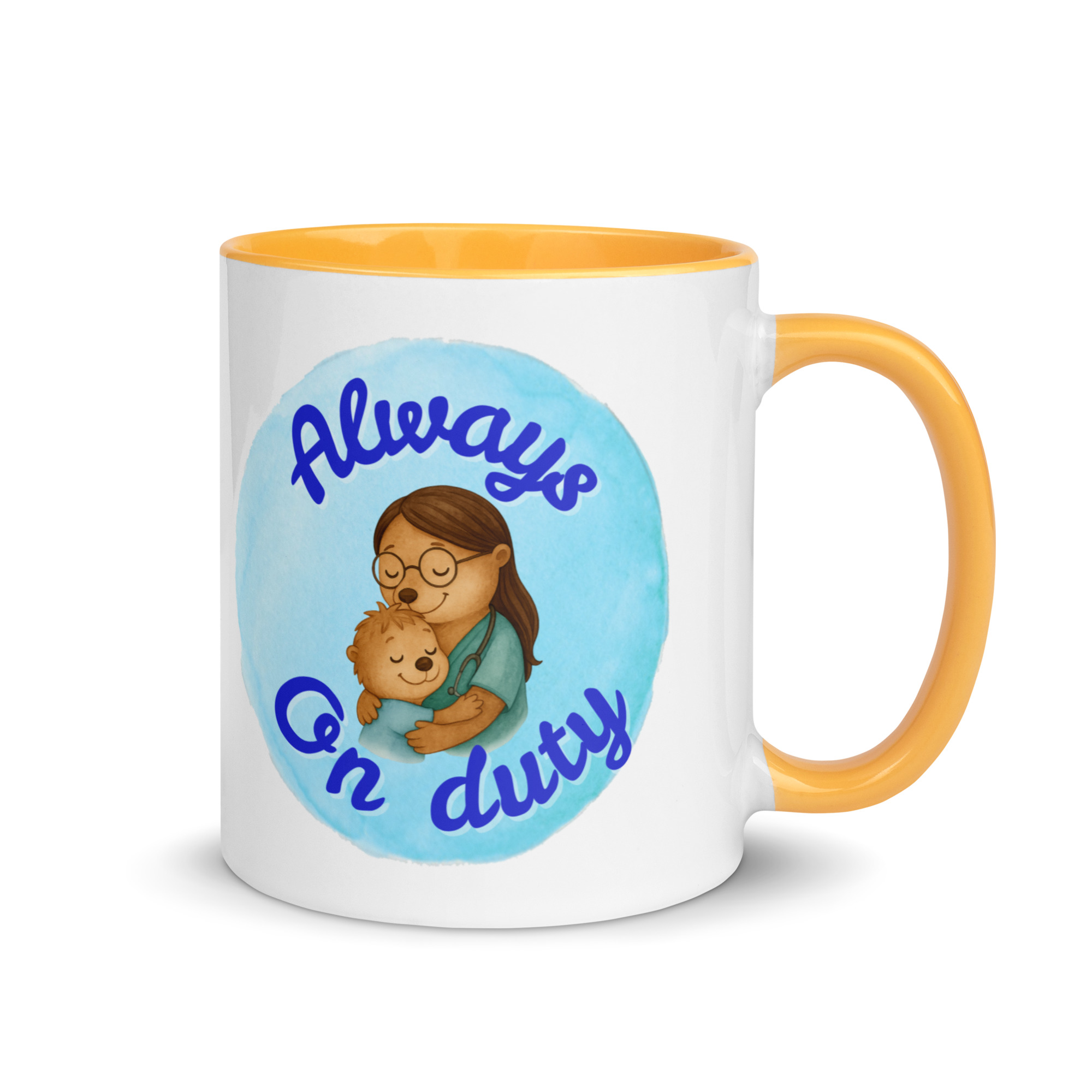 Nurse Mommy, Always on Duty - Mug with Color Inside - Nurse mommy gift - Image 25
