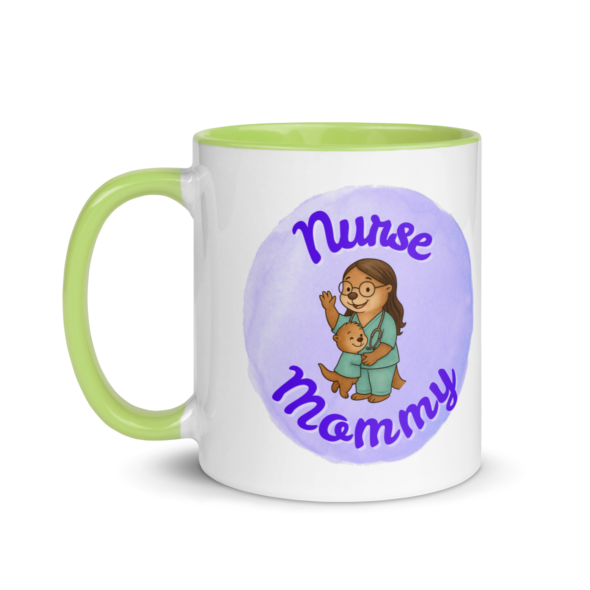 Nurse Mommy, Always on Duty - Mug with Color Inside - Nurse mommy gift - Image 17