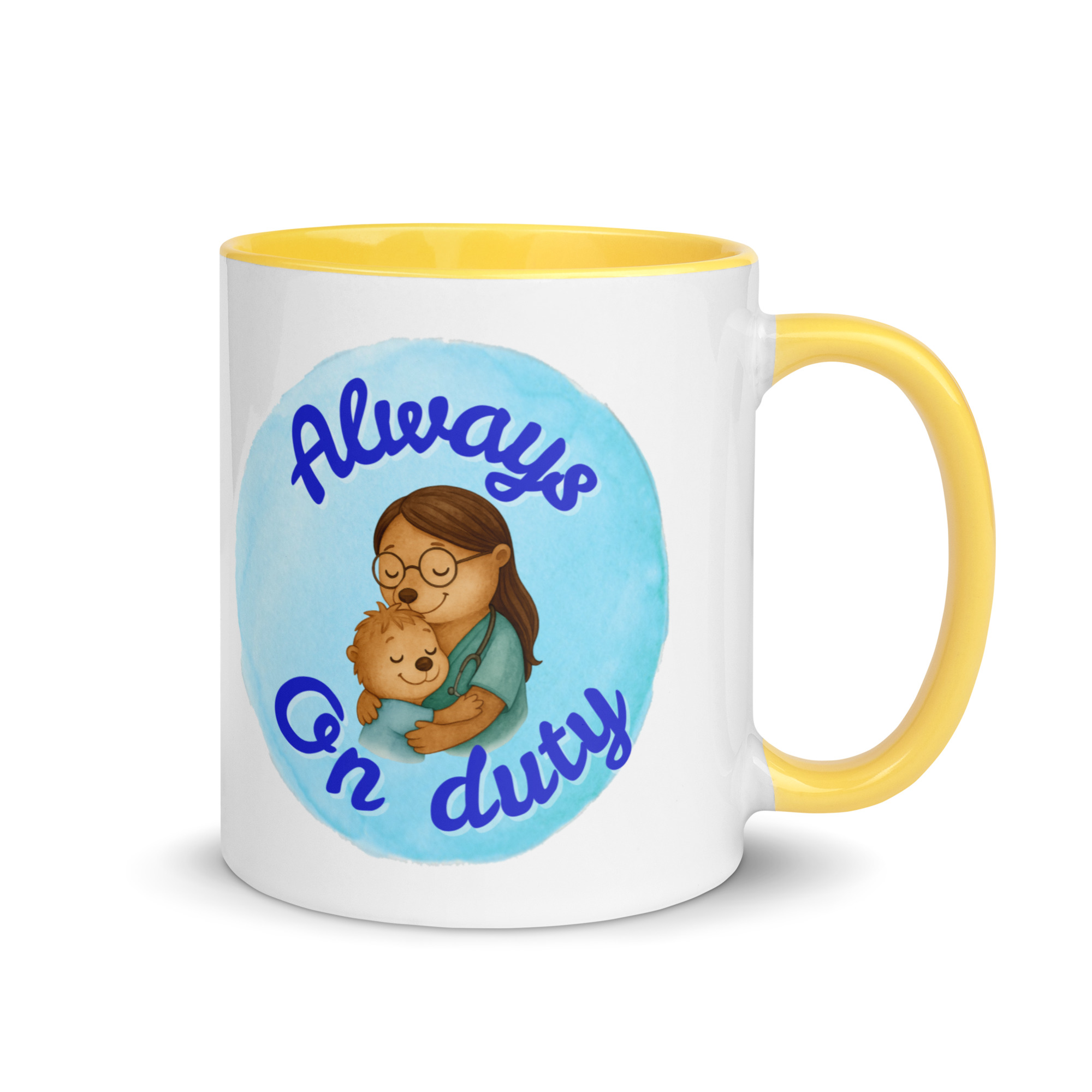Nurse Mommy, Always on Duty - Mug with Color Inside - Nurse mommy gift - Image 27