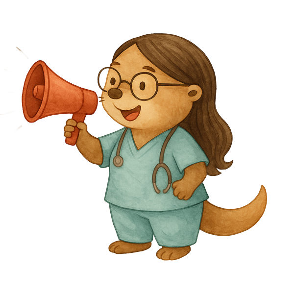 STAT PARENTING MAscot with Megaphone
